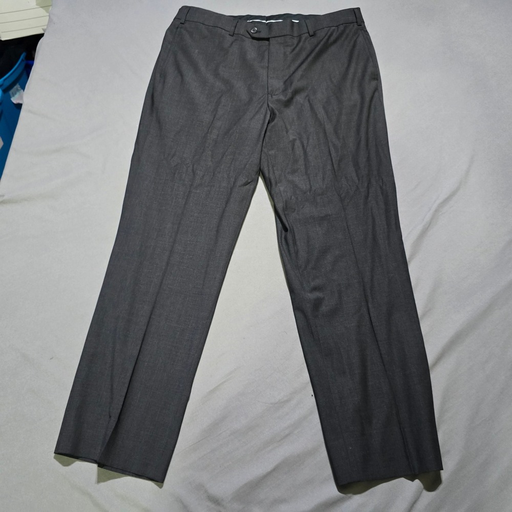 Brooks Brothers Dress Pants Mens 38x30 Gray Madison Fit Wool Blend Trousers